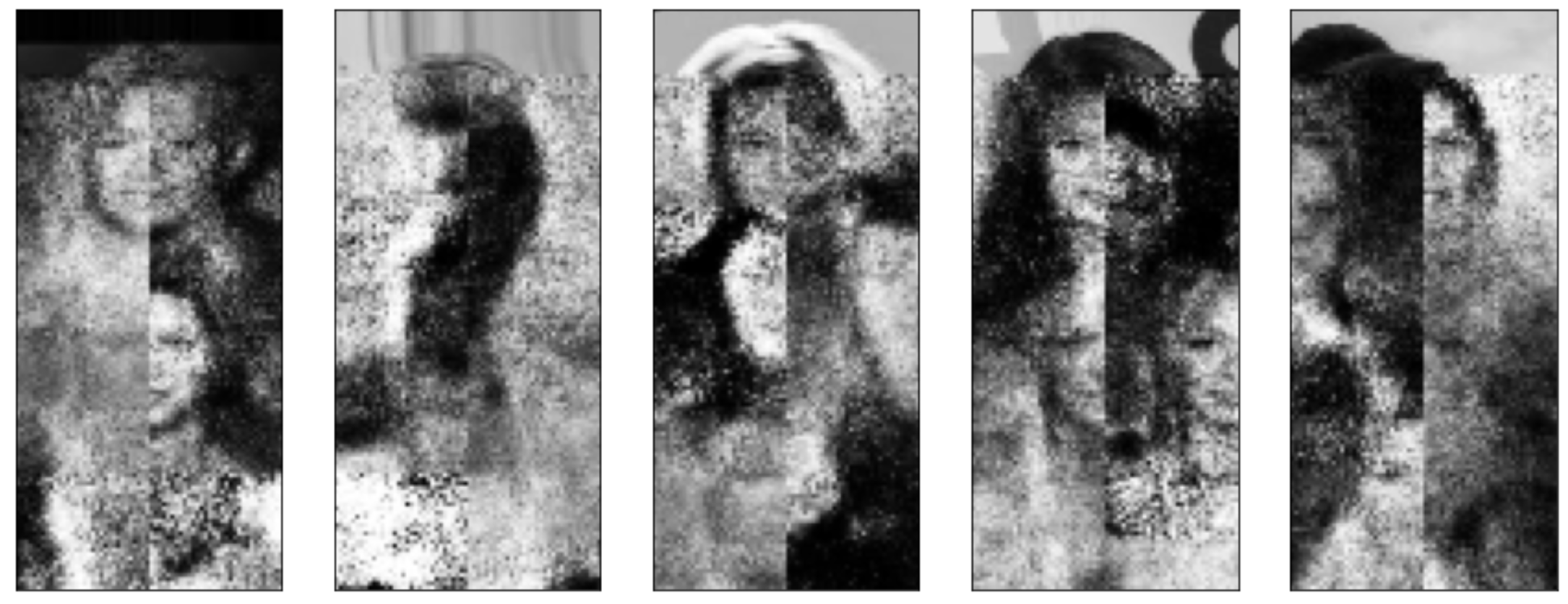 The initial results on CelebA dataset (Model A)